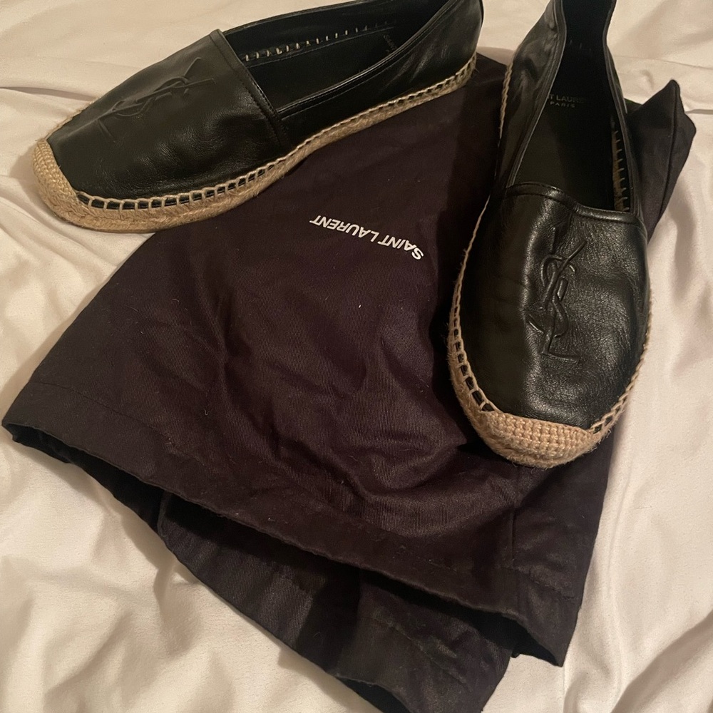 Saint Laurent Black Espadrilles for Women.